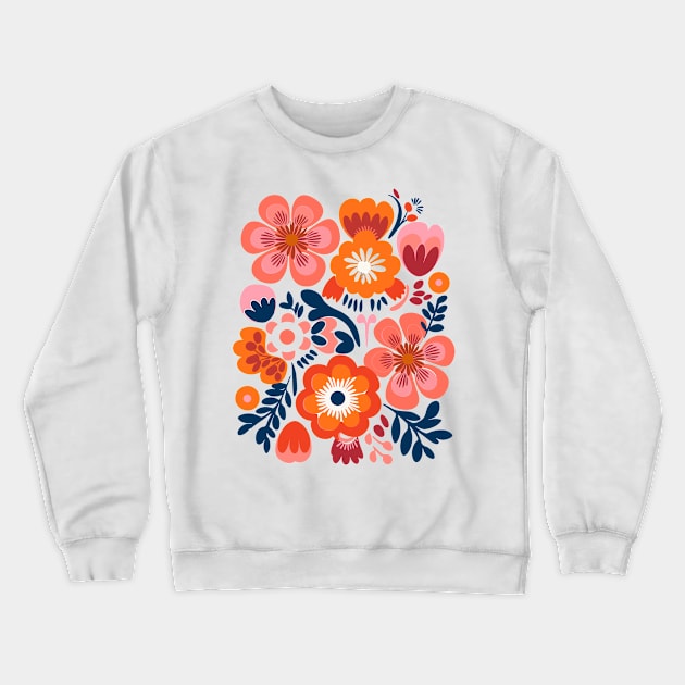 Floral Fantasy T-shirt - Abstract Blossom Design - Modern Women's Top Crewneck Sweatshirt by Indigo Lake